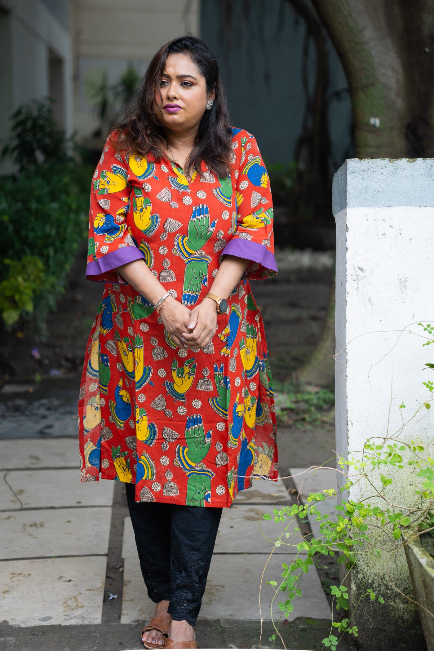 Mudra Silk Kalamkari Kurta