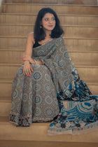 Lotus Kalamkari Cotton Saree