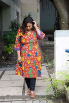 Mudra Silk Kalamkari Kurta
