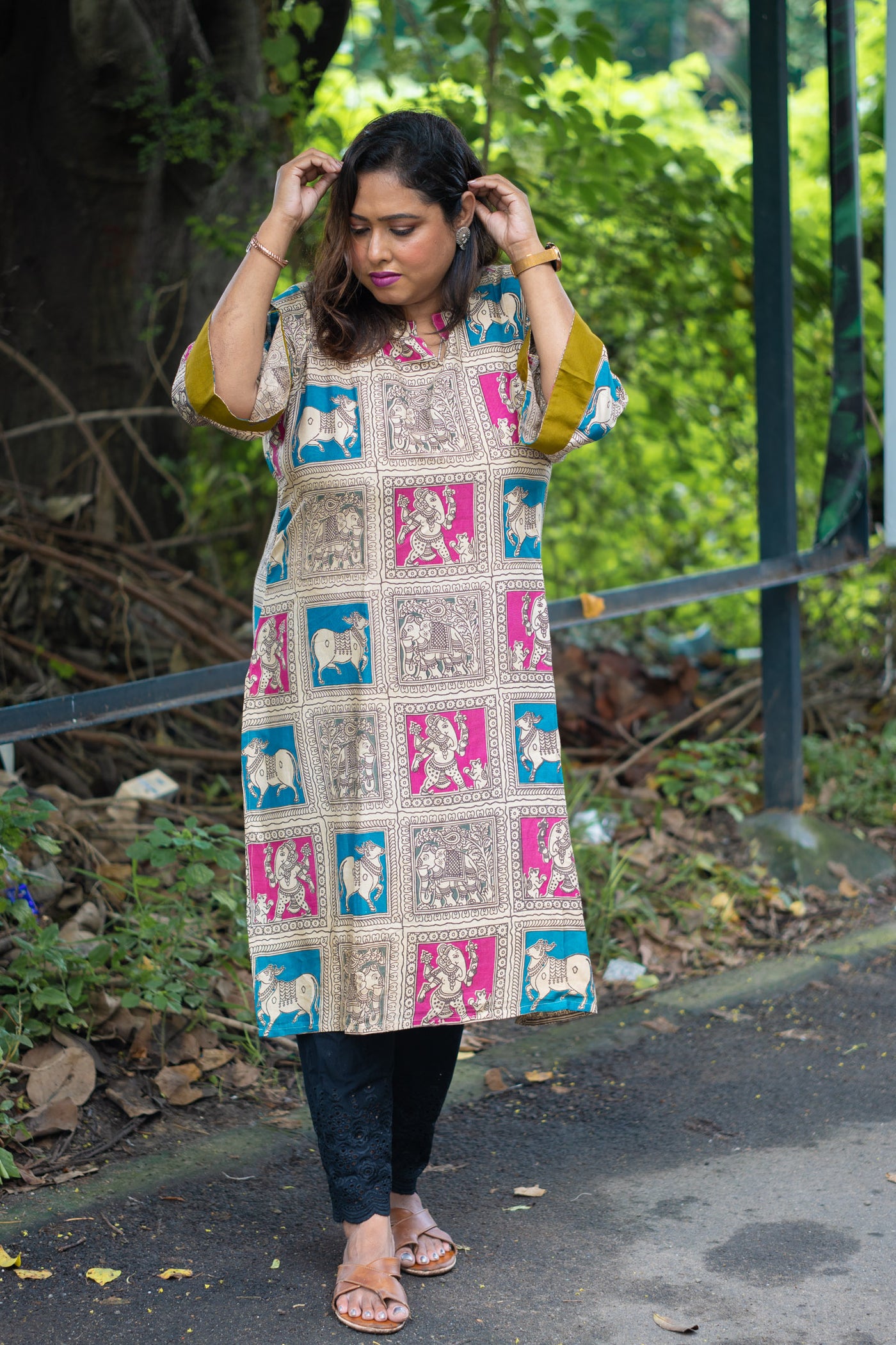 Nandini Silk Kalamkari Kurta