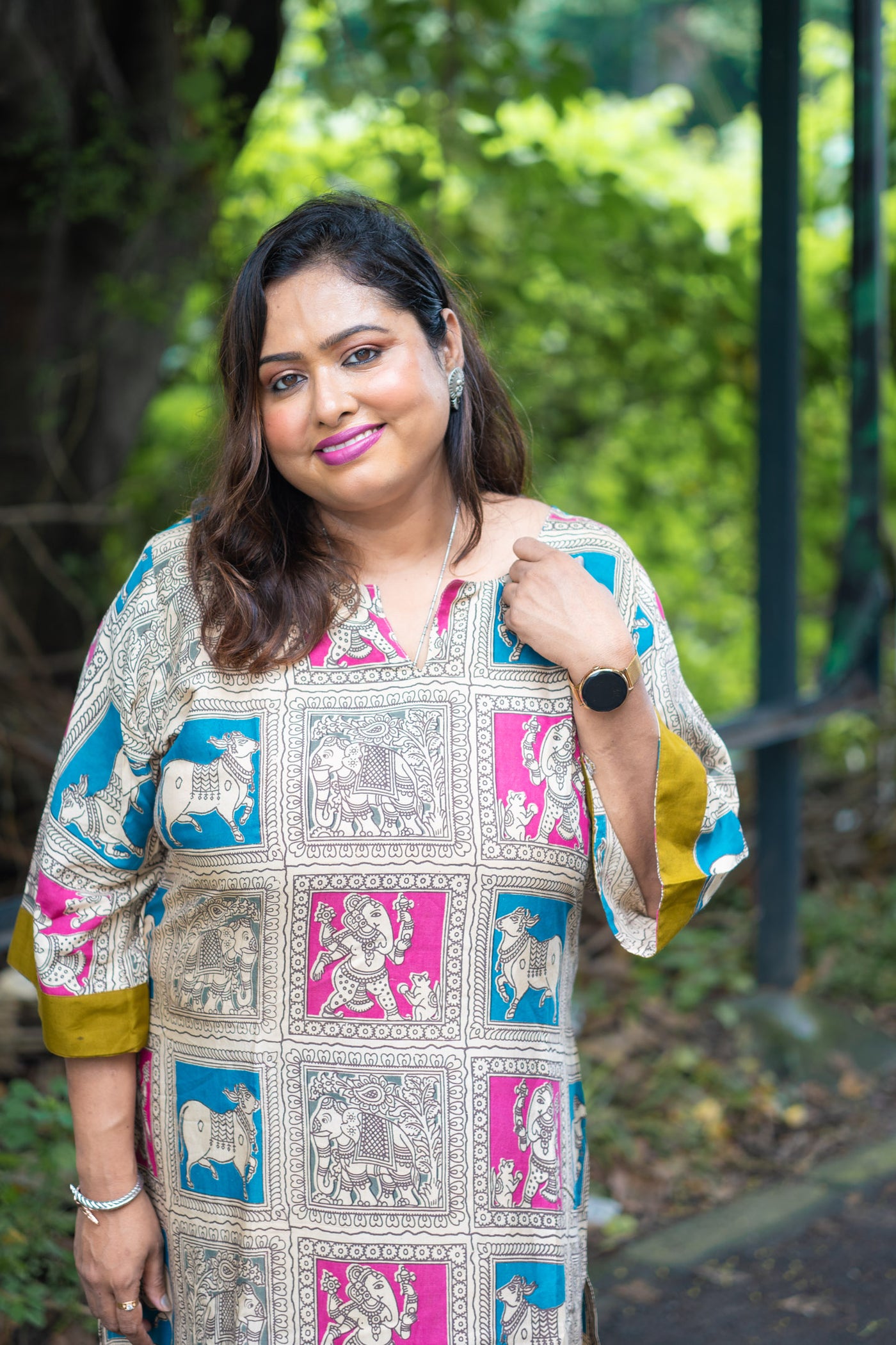 Nandini Silk Kalamkari Kurta