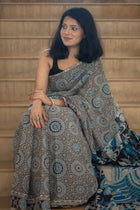 Lotus Kalamkari Cotton Saree