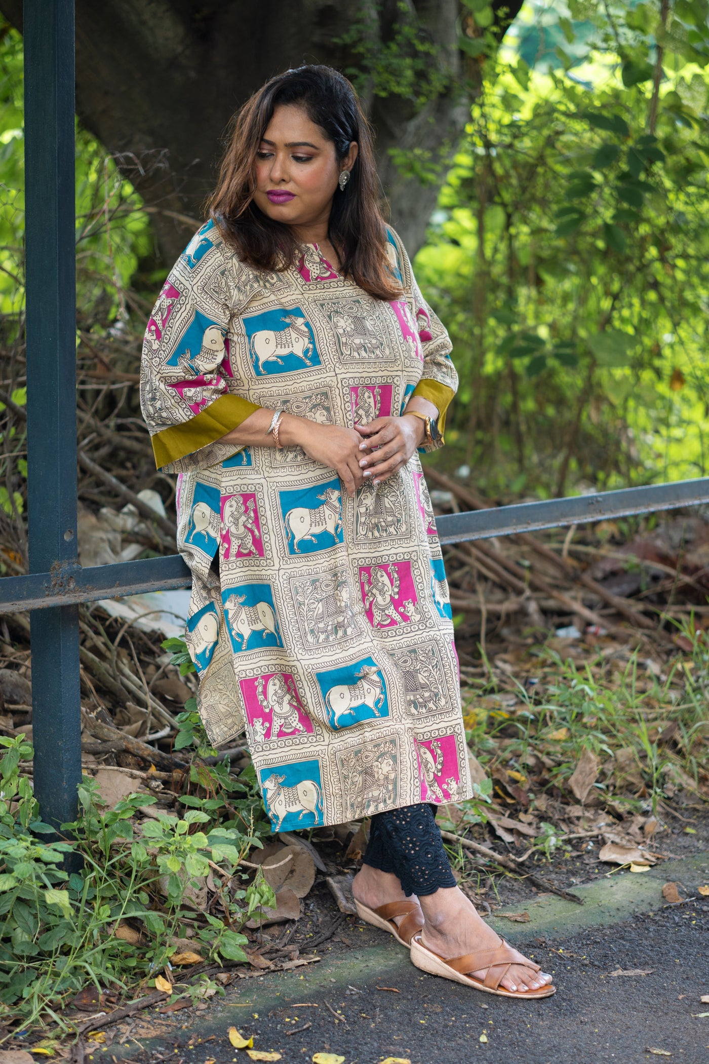 Nandini Silk Kalamkari Kurta