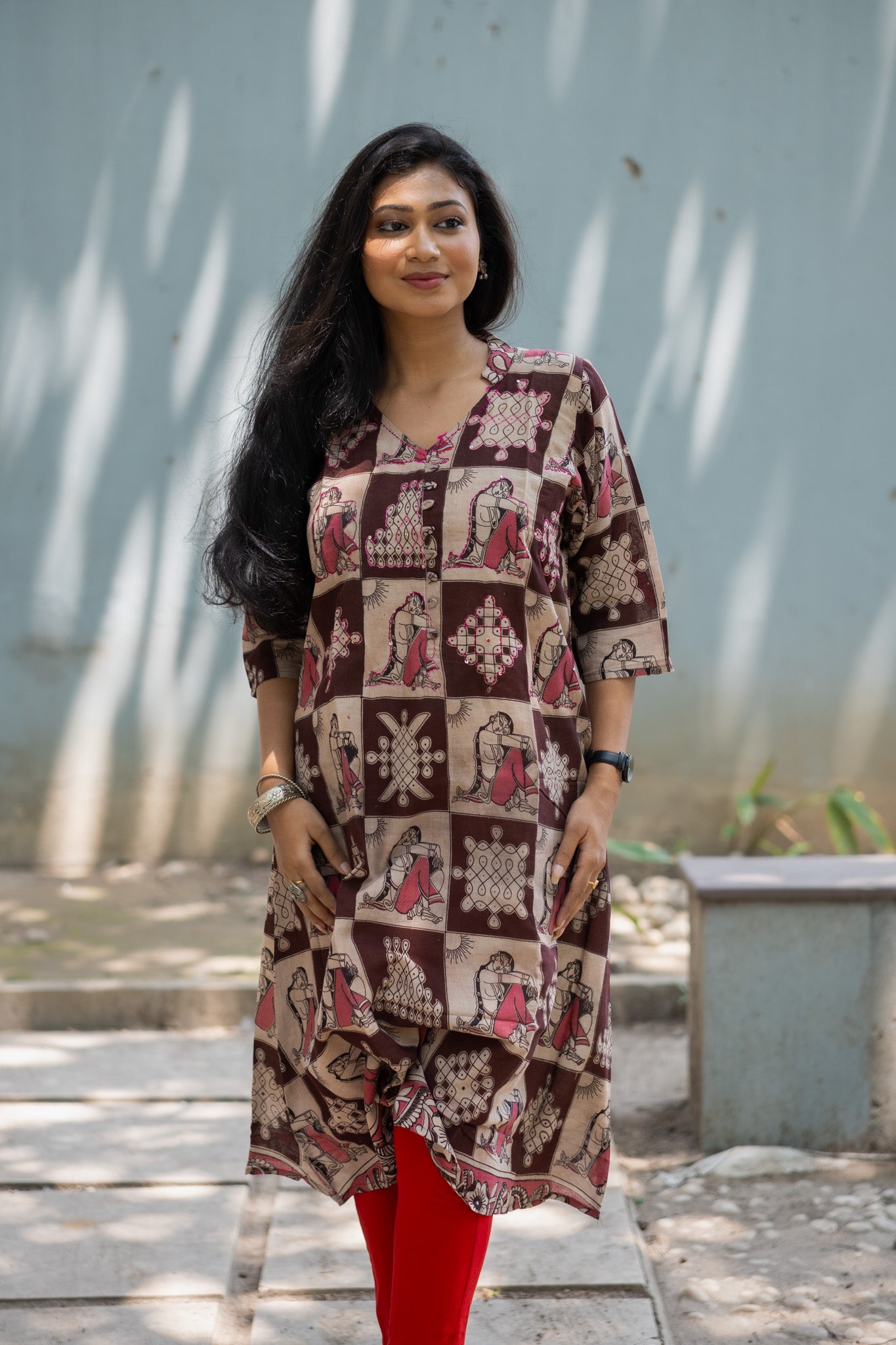 Kalamkari Designer  Kurti - Uttariya