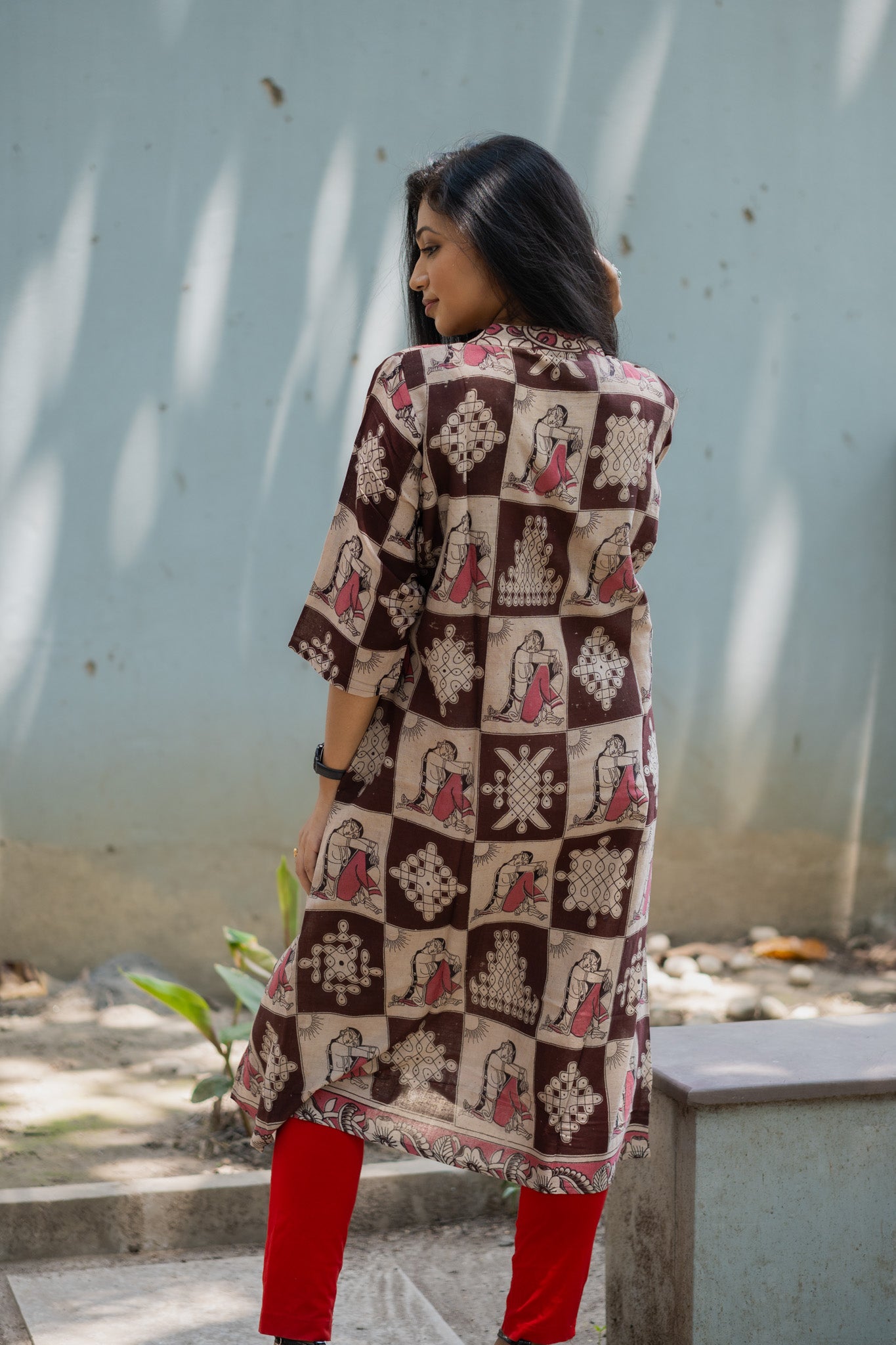 Kalamkari Designer  Kurti - Uttariya