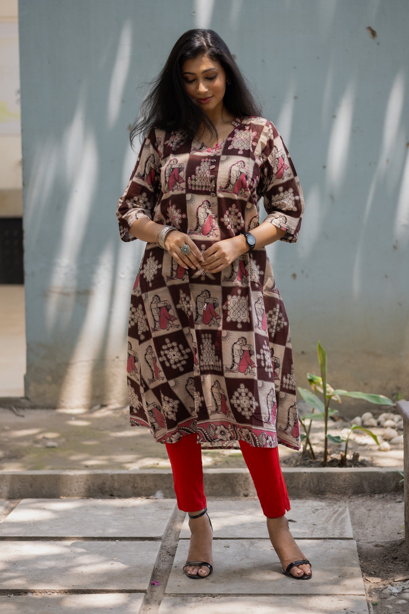 Kalamkari Designer  Kurti - Uttariya