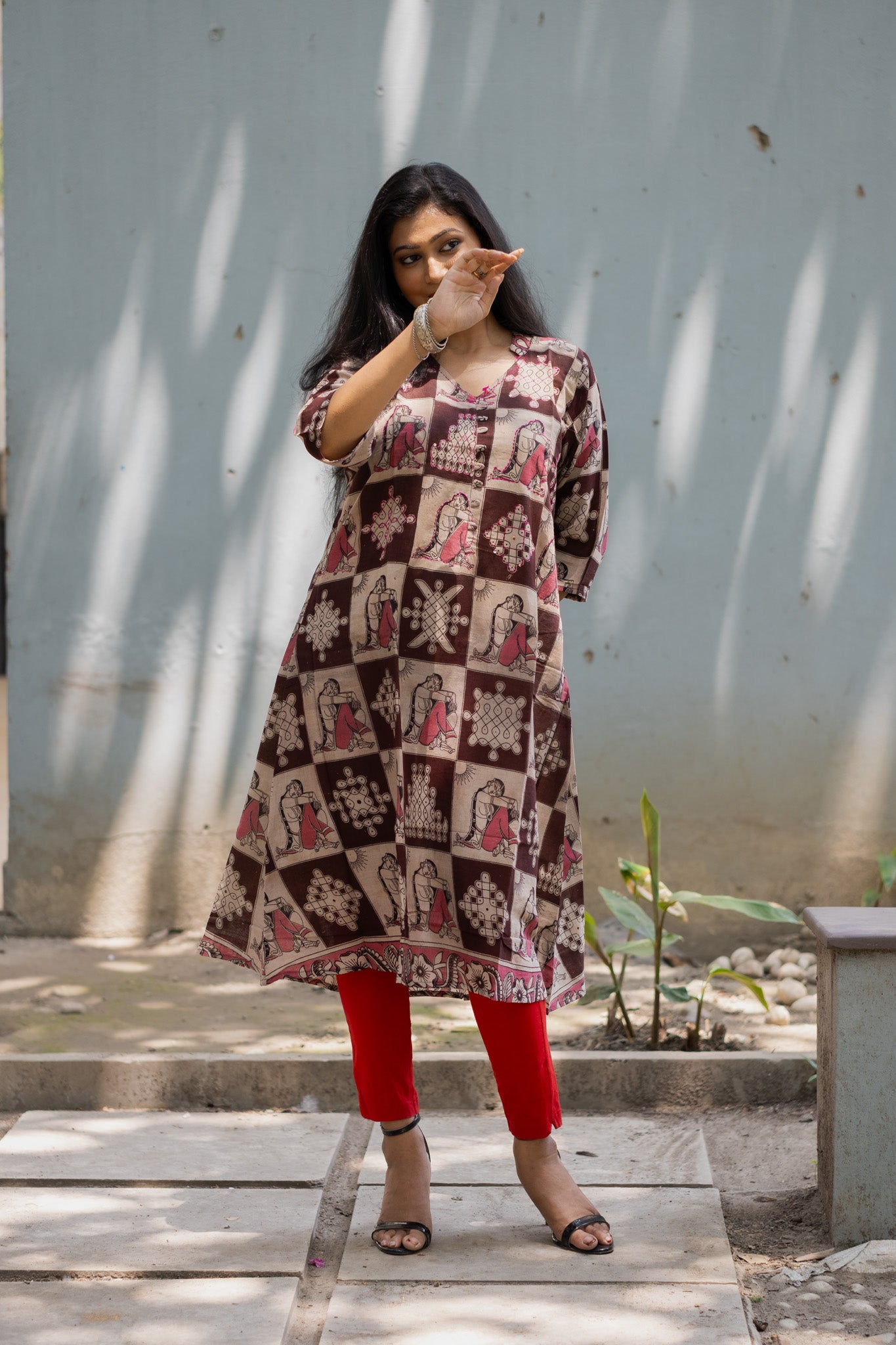 Kalamkari Designer  Kurti
