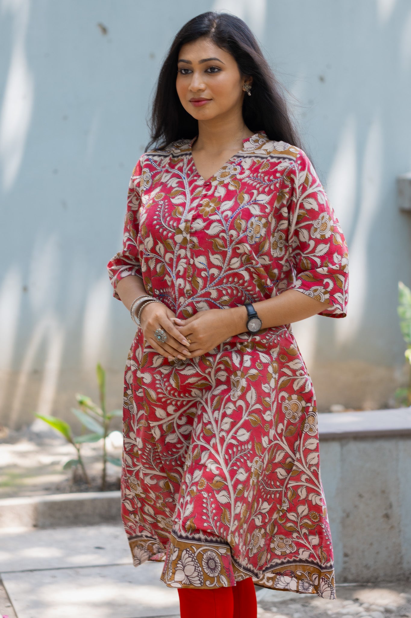 Kalamkari Designer  Kurti - Uttariya