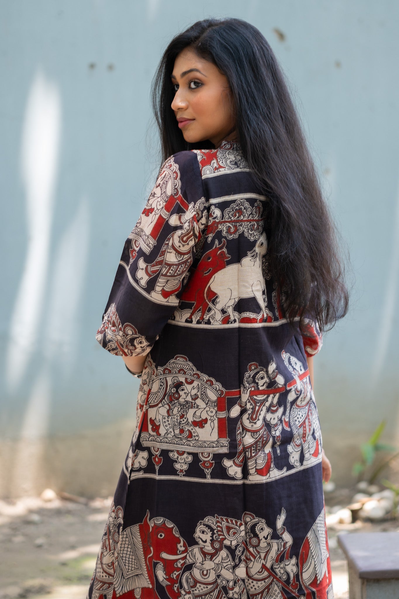 Kalamkari Designer  Kurti - Uttariya
