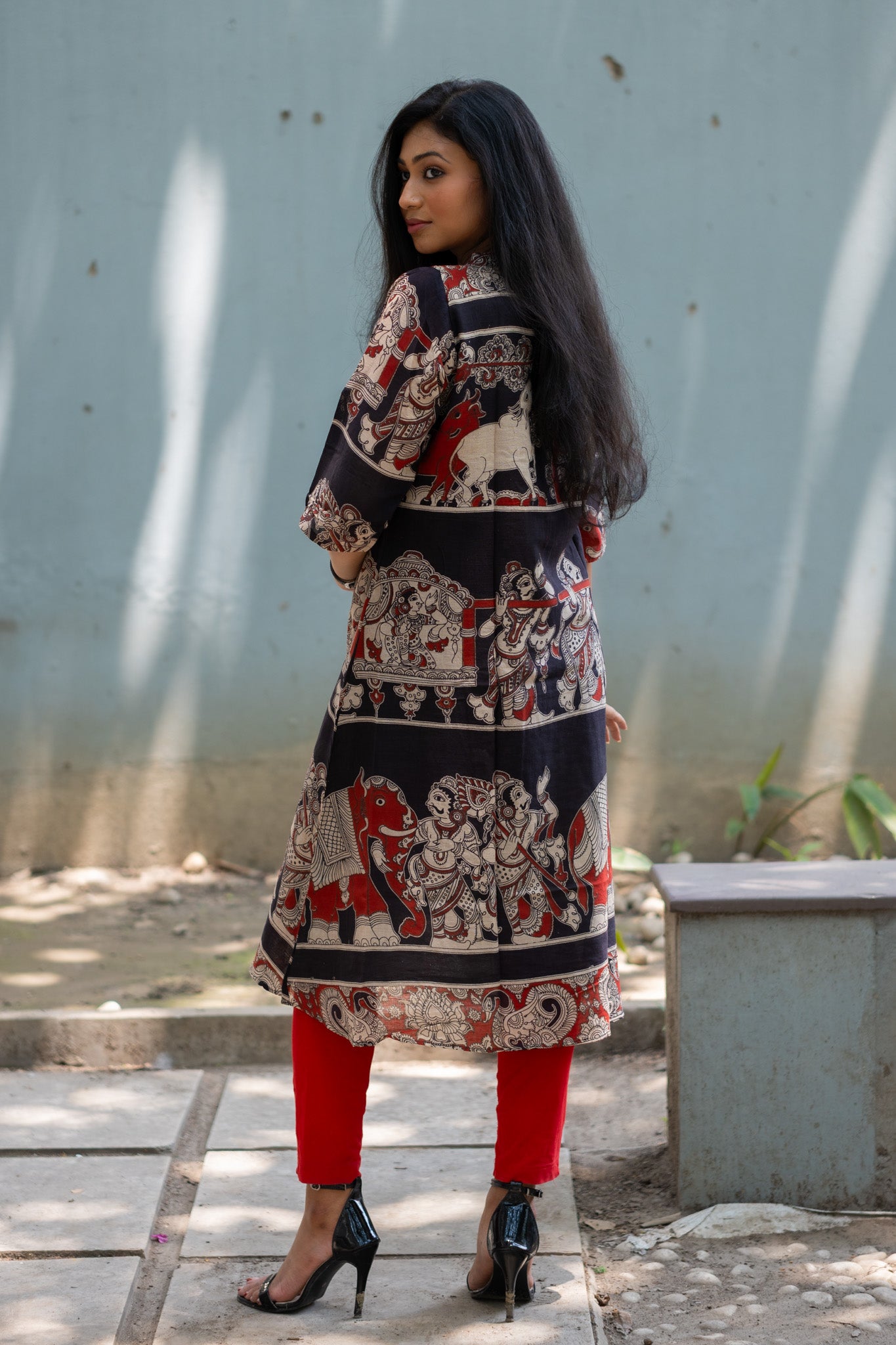 Kalamkari Designer  Kurti - Uttariya