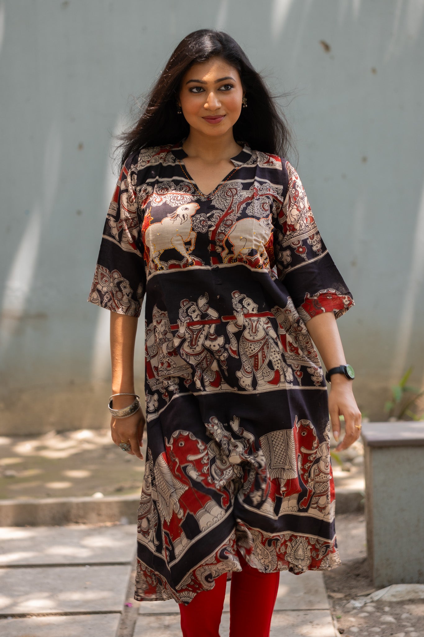Kalamkari Designer  Kurti