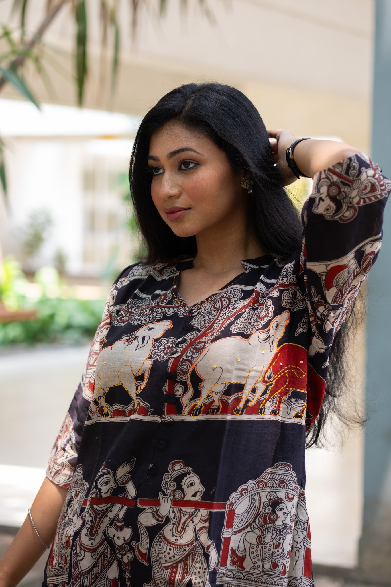 Kalamkari Designer  Kurti