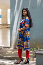 Kalamkari Designer  Kurta - Uttariya