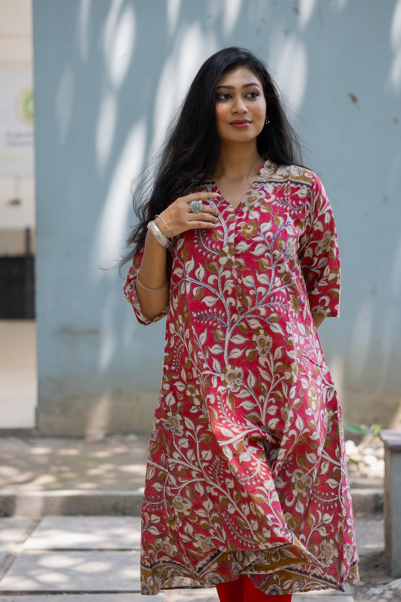 Kalamkari Designer  Kurti - Uttariya