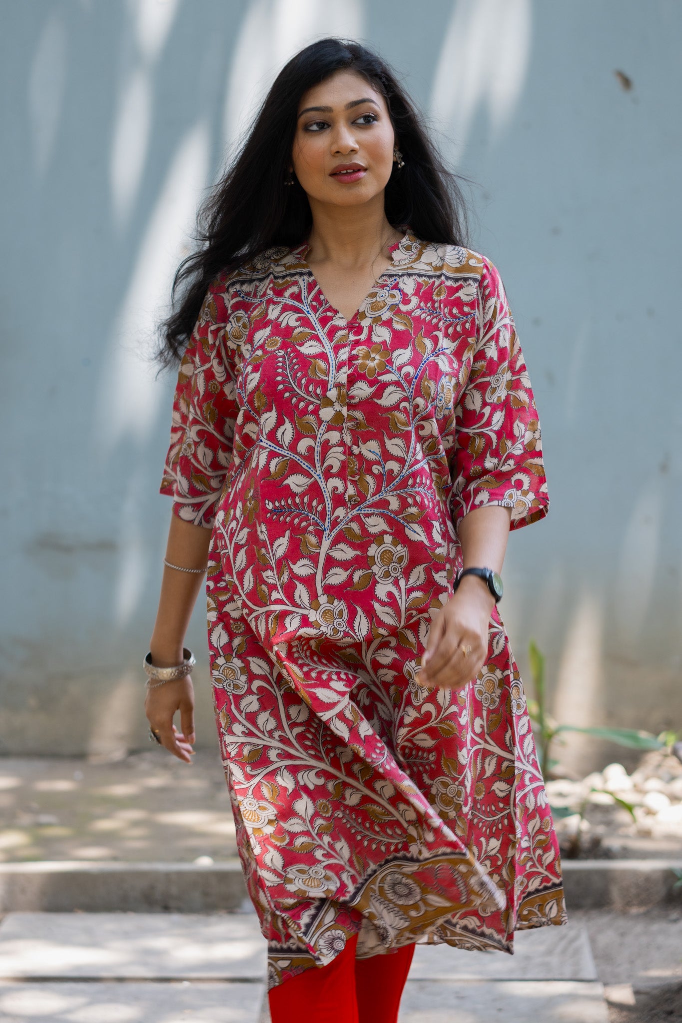 Kalamkari Designer  Kurti - Uttariya