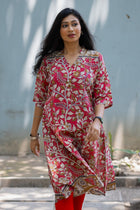 Vanamaala Uttariya Kalamkari hand-painted cotton kurta — styled for daily and festive wear