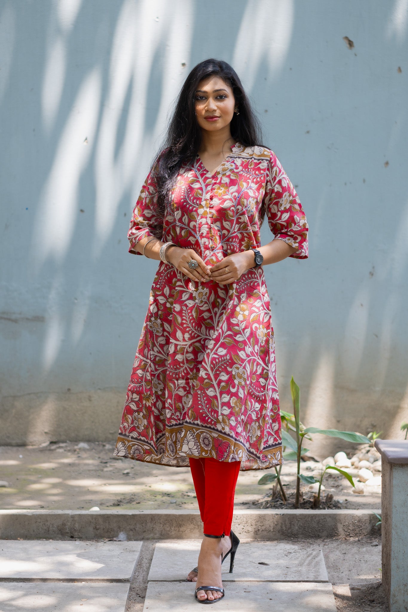 Kalamkari Designer  Kurti - Uttariya
