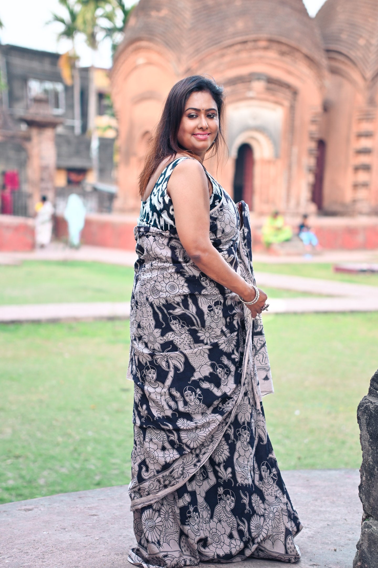Daksha Kalamkari Cotton Saree - Uttariya