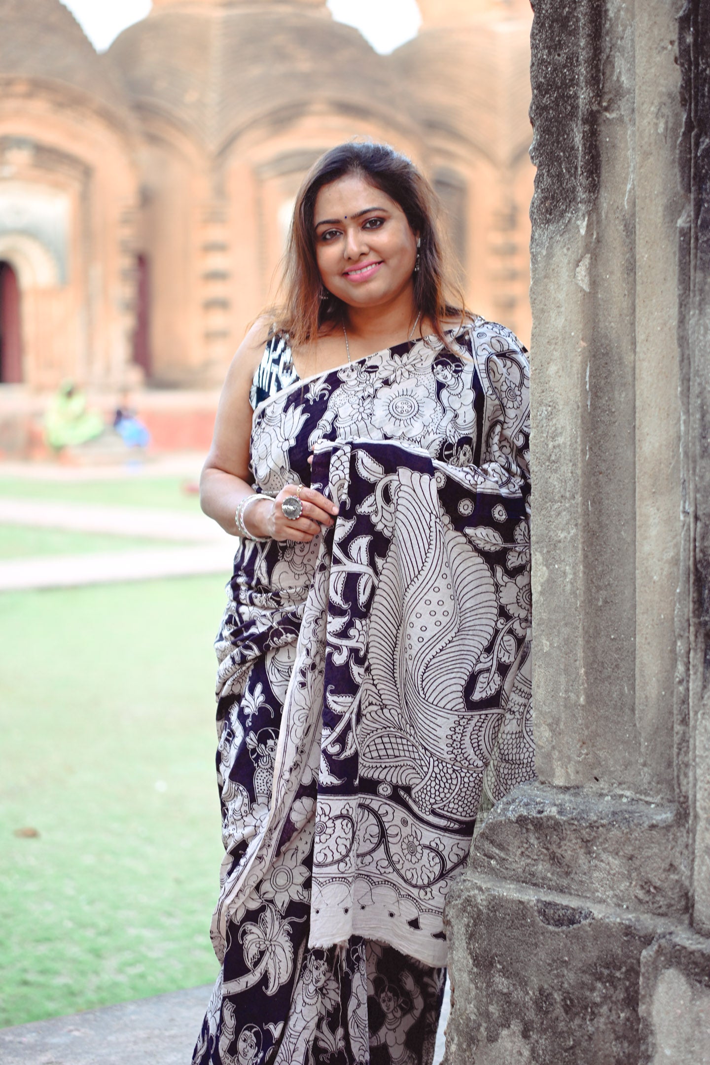 Daksha Kalamkari Cotton Saree - Uttariya