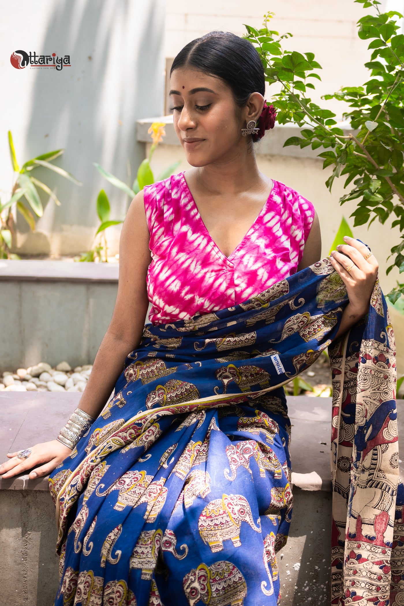 Pink Shibori Blouse