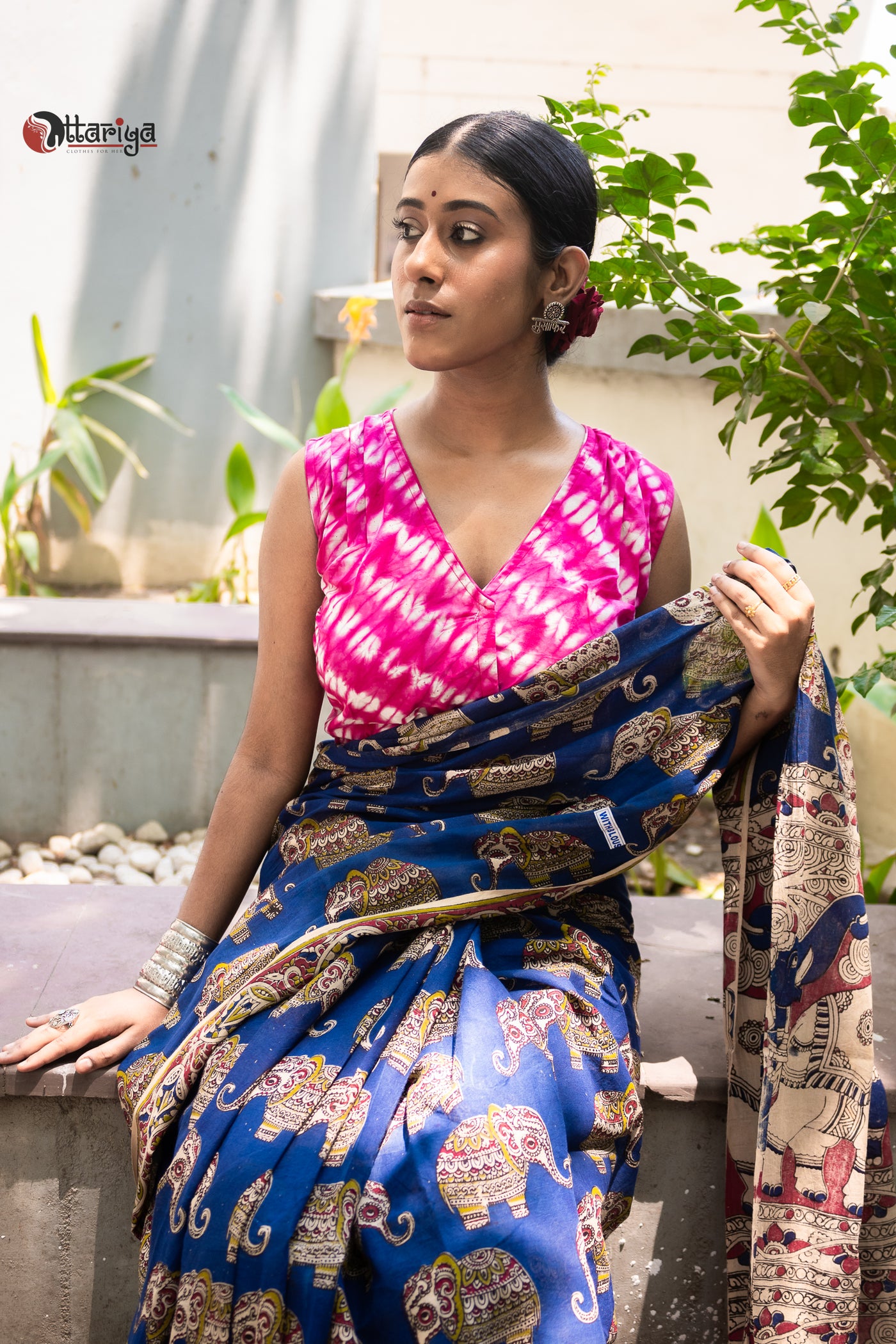 Pink Shibori Blouse