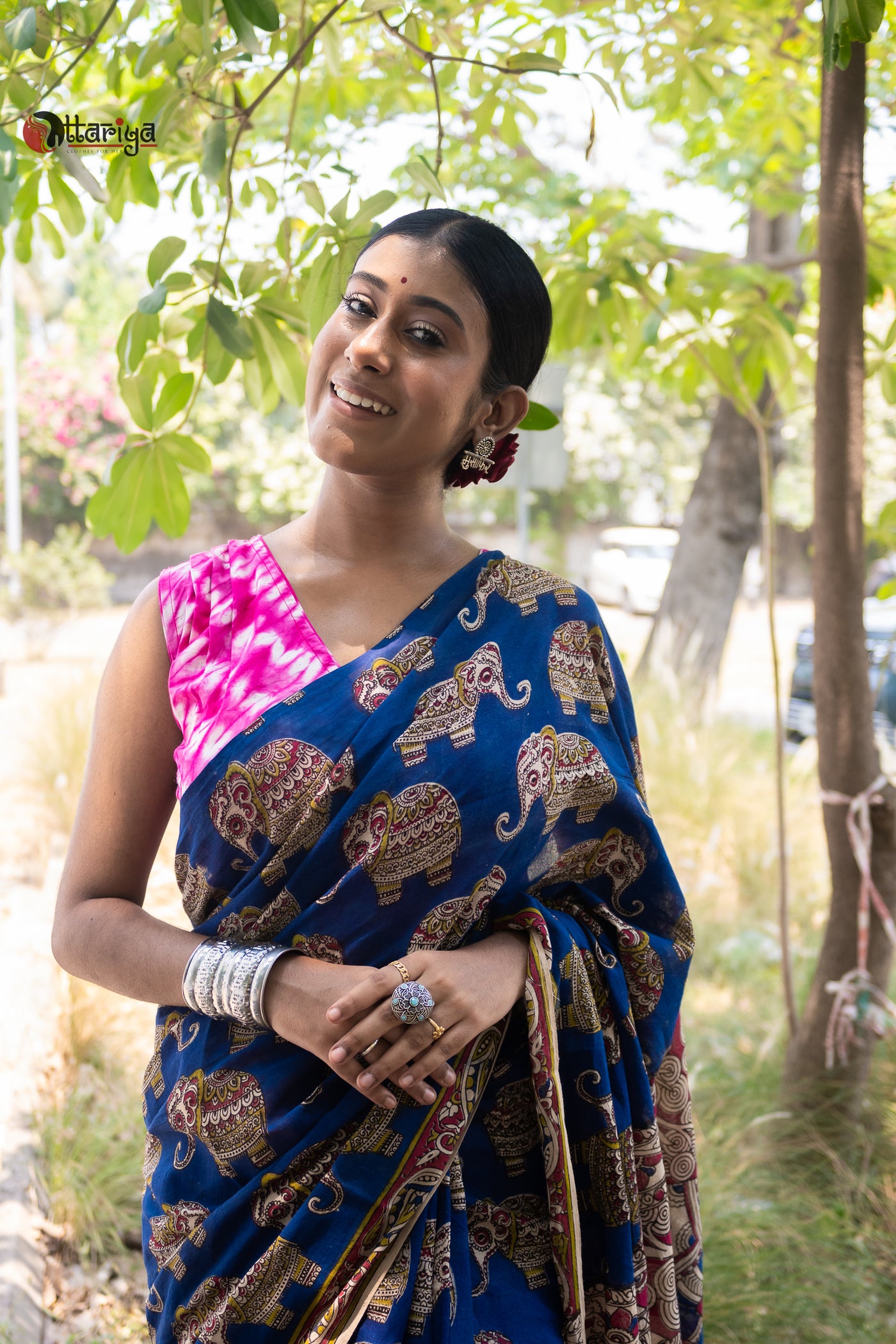 Pink Shibori Blouse