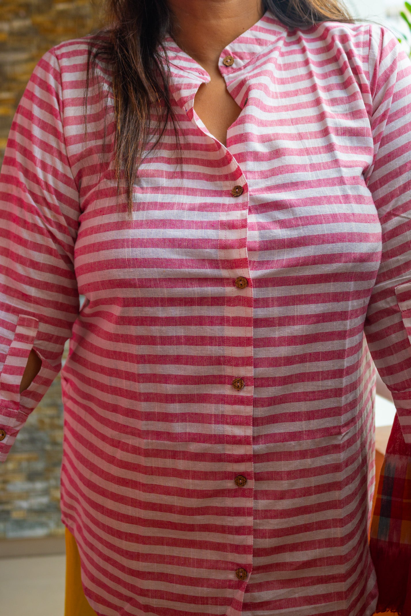 Pink stripe Kurta