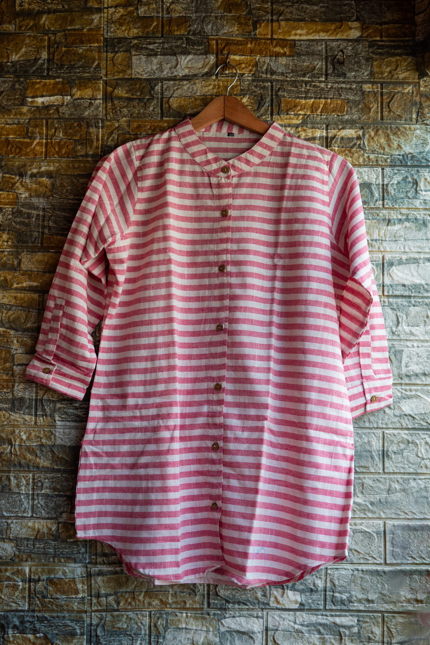 Pink stripe Kurta