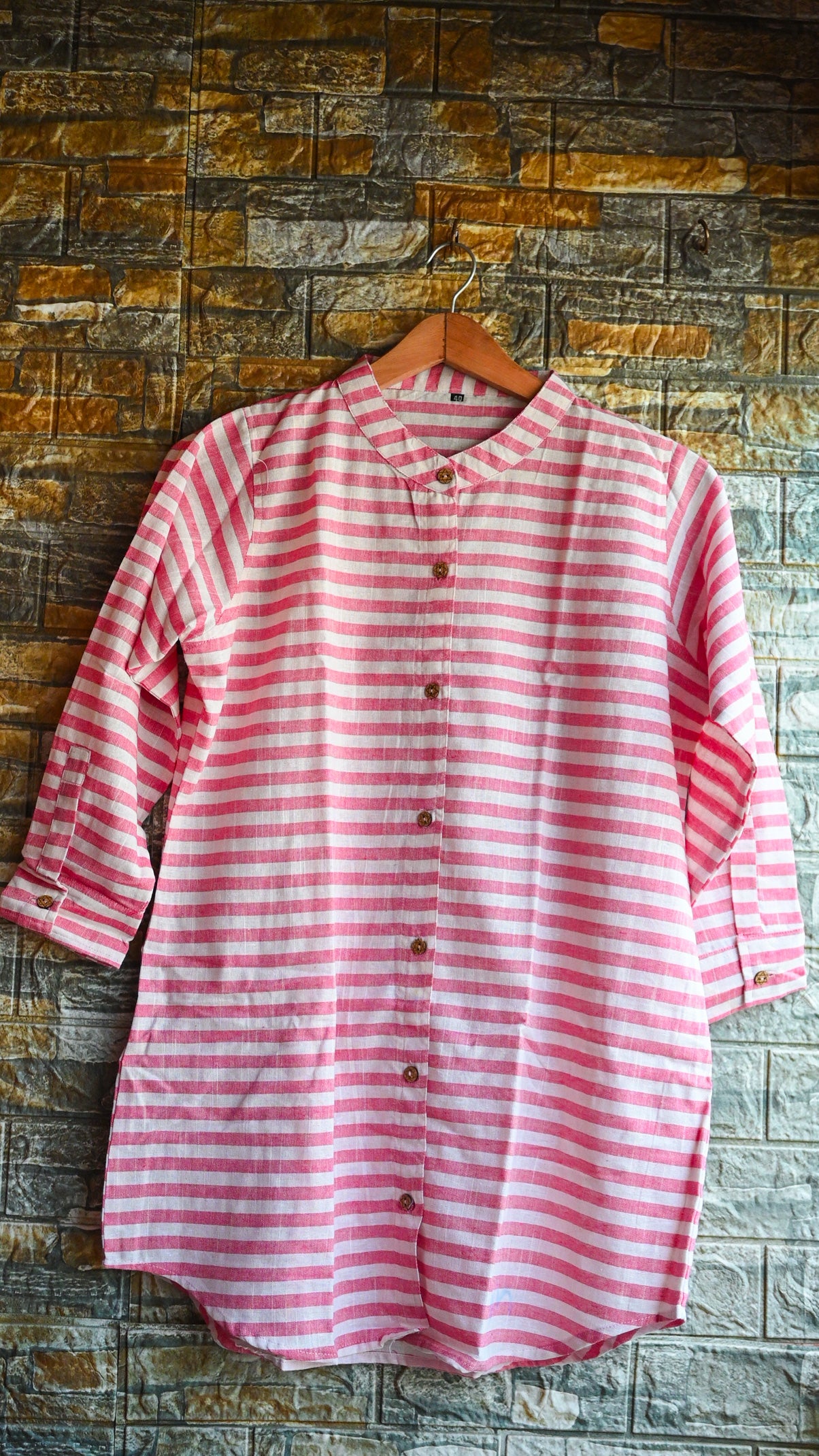 Pink stripe Kurta