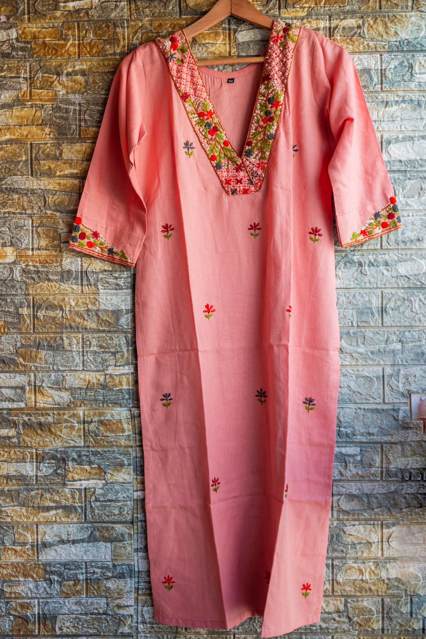 Pinky ponky love Kurti