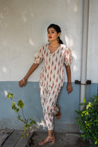 Chandrika Ikkat Cotton Co ord Set - Uttariya