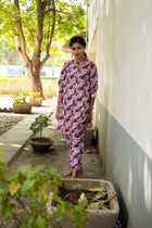 Pochampally Chromatic Swirl Linen Silk Co ord Set - Uttariya