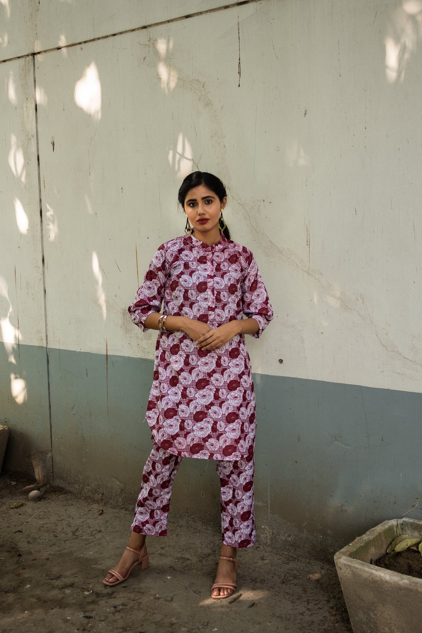 Pochampally Chromatic Swirl Linen Silk Co ord Set - Uttariya