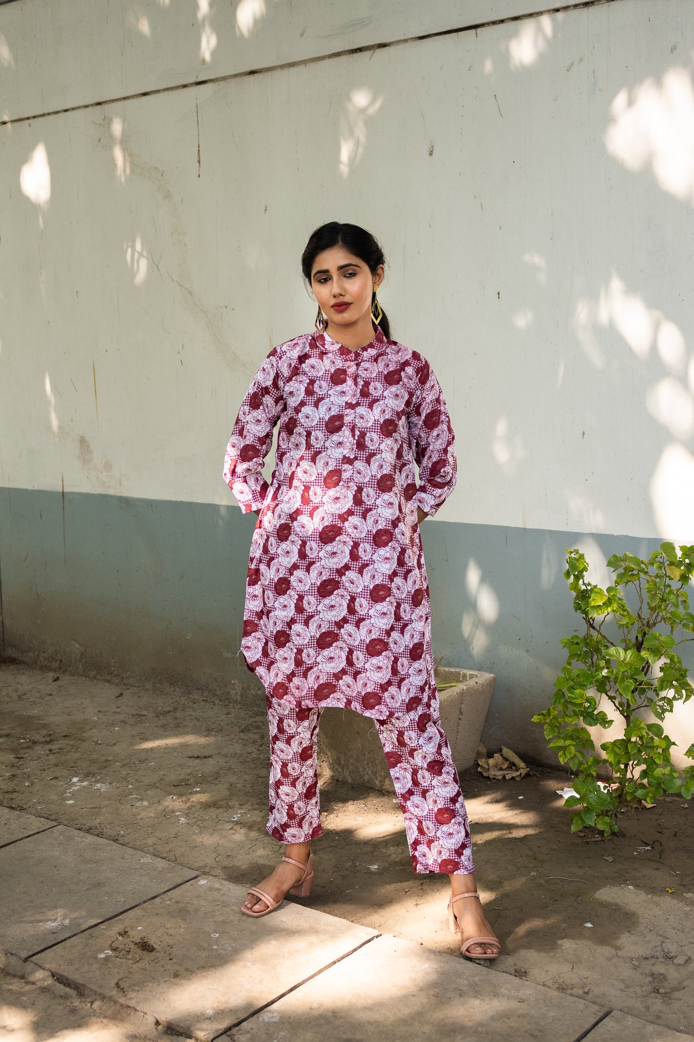 Pochampally Chromatic Swirl Linen Silk Co ord Set - Uttariya