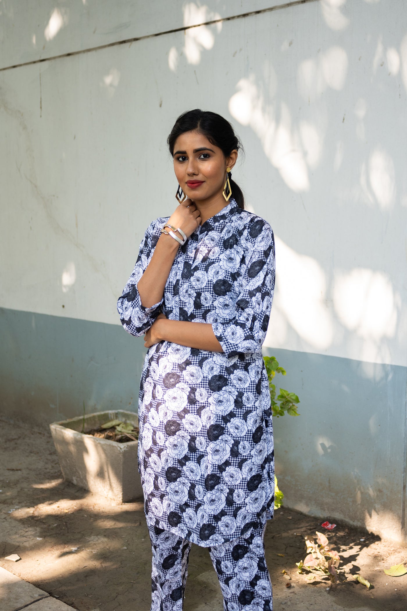 Jongla Silk Co ord Set - Uttariya