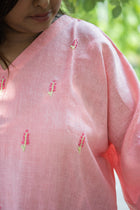 Pallavi — Embroidered Linen Kaftan Dress - Uttariya