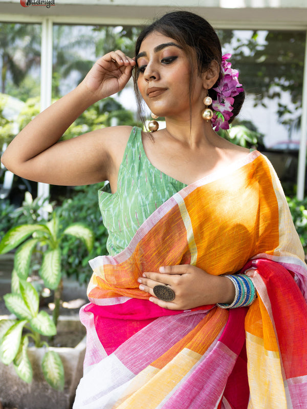 Linen Saree