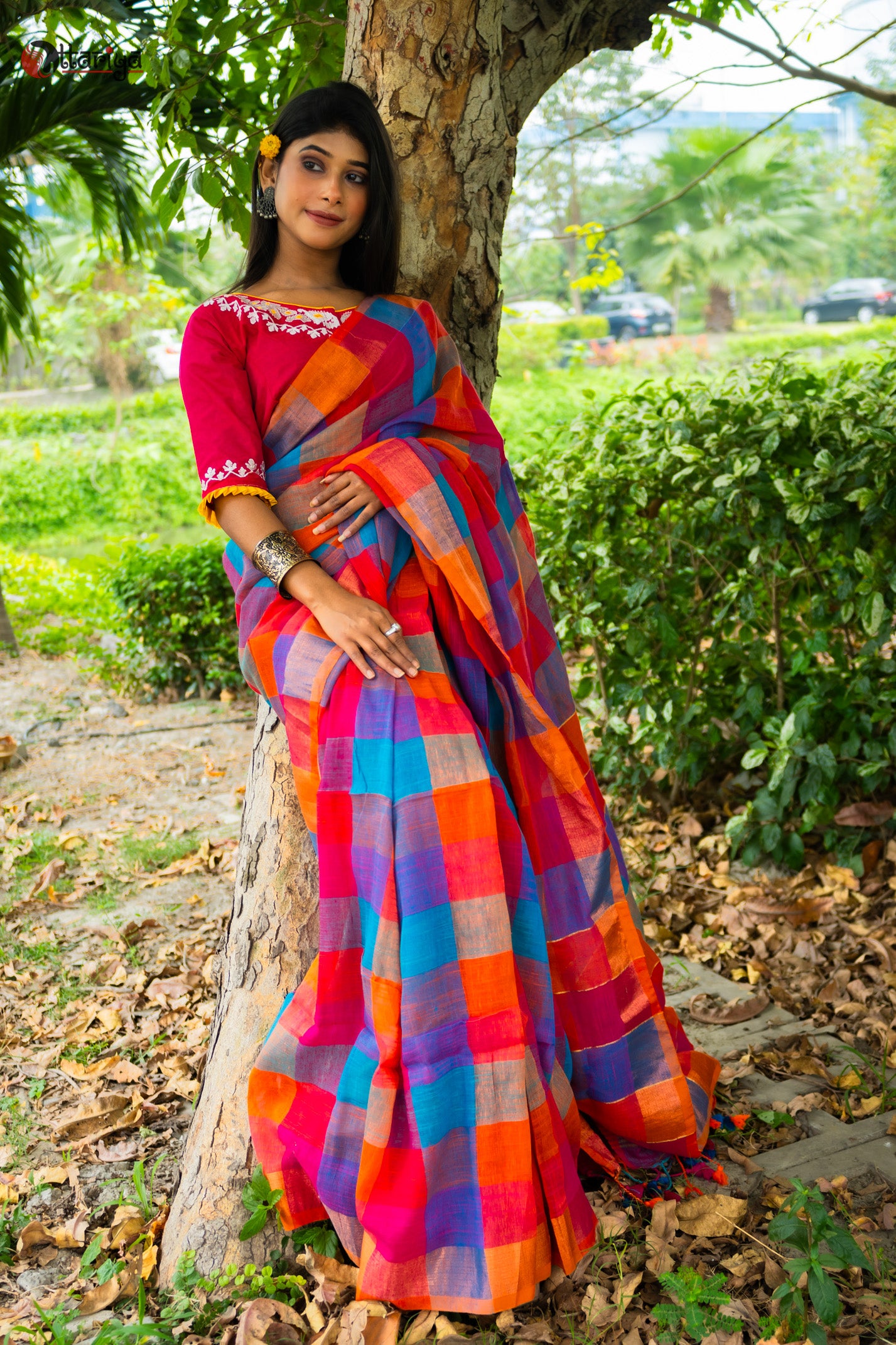 Pure Linen Sarees Online in India | Singhania's