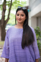 Purple Khadi Kurta - Uttariya