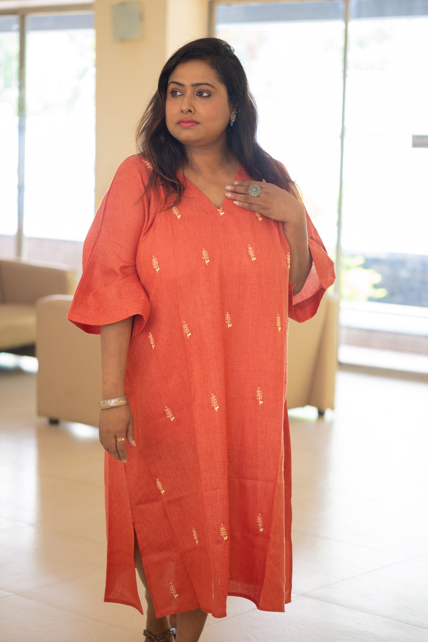 Mrittika — Embroidered Linen Dress