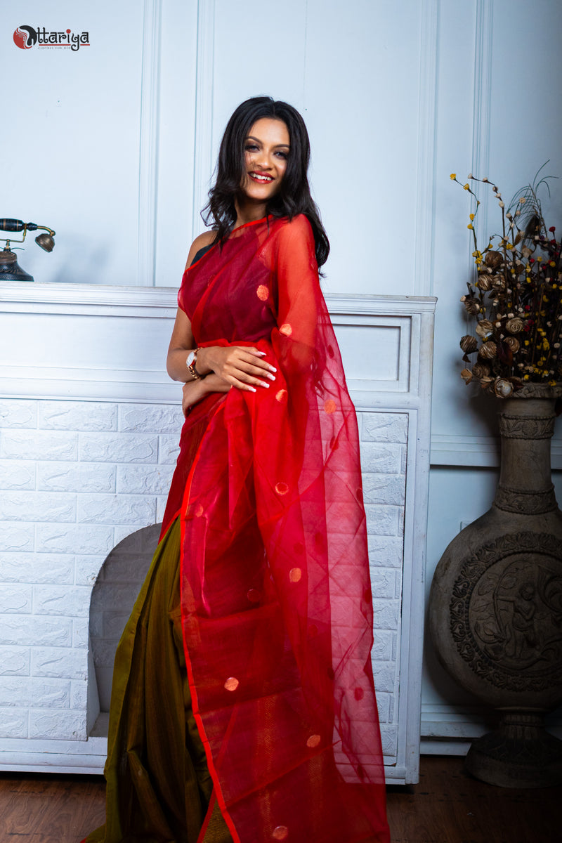 Maslin Jamdani Saree