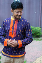 Ikat Gamcha Patch Popover Shirt