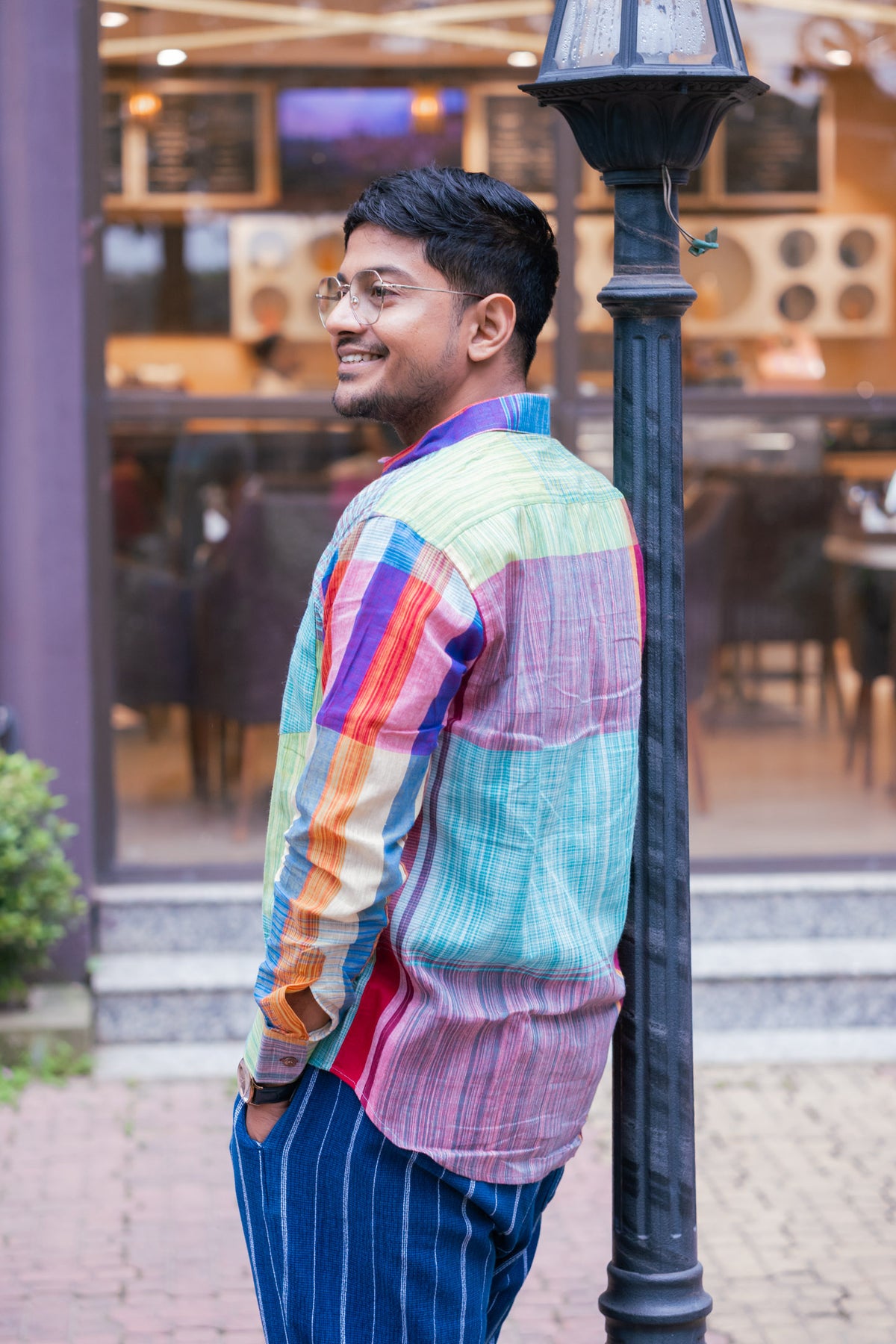 Patchwork Gamcha Check Shirt — Multicolor