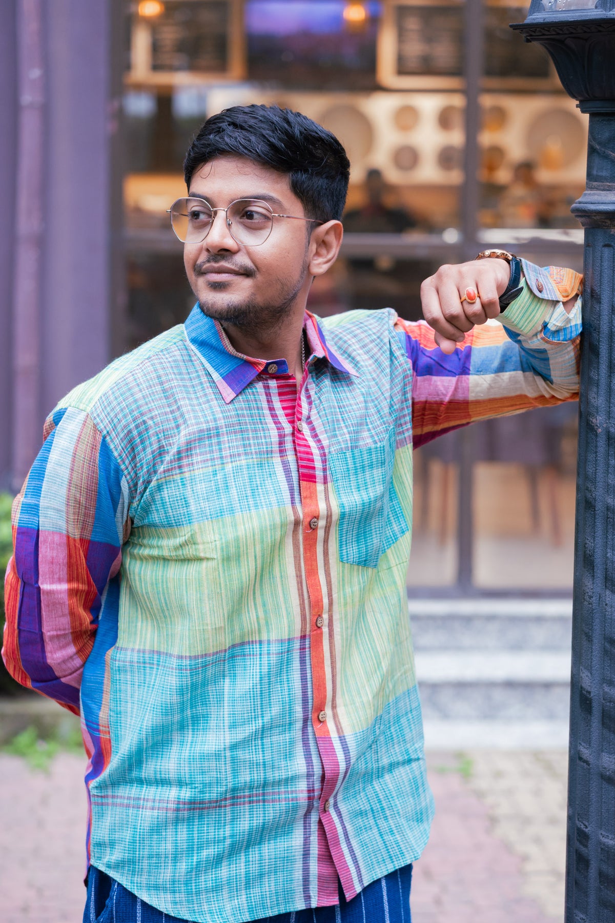 Patchwork Gamcha Check Shirt — Multicolor