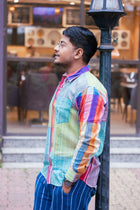 Patchwork Gamcha Check Shirt — Multicolor