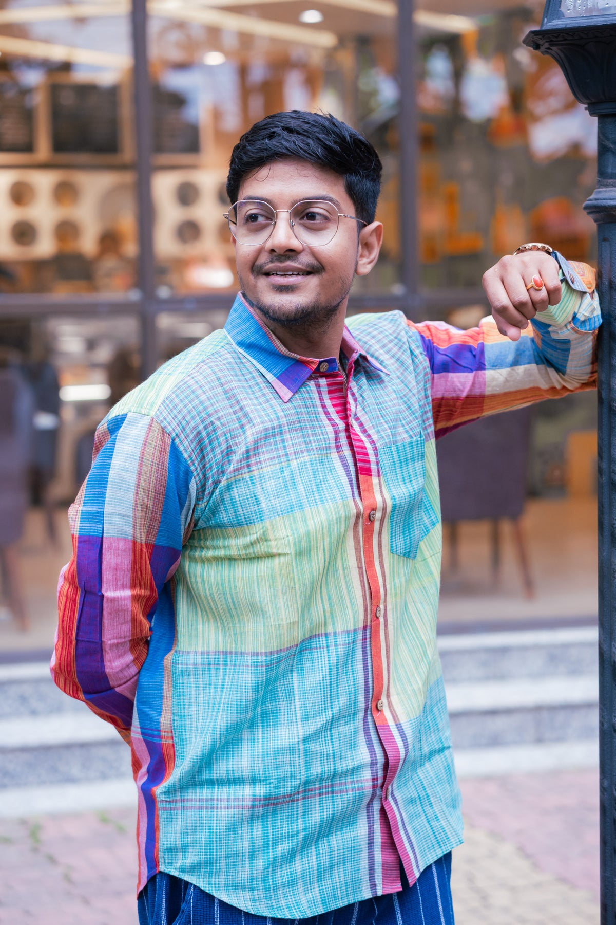 Patchwork Gamcha Check Shirt — Multicolor