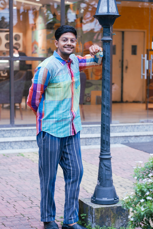 Patchwork Gamcha Check Shirt — Multicolor