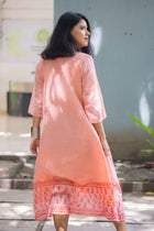 Gulmohar — Mul Cotton Block-Printed Designer Dress