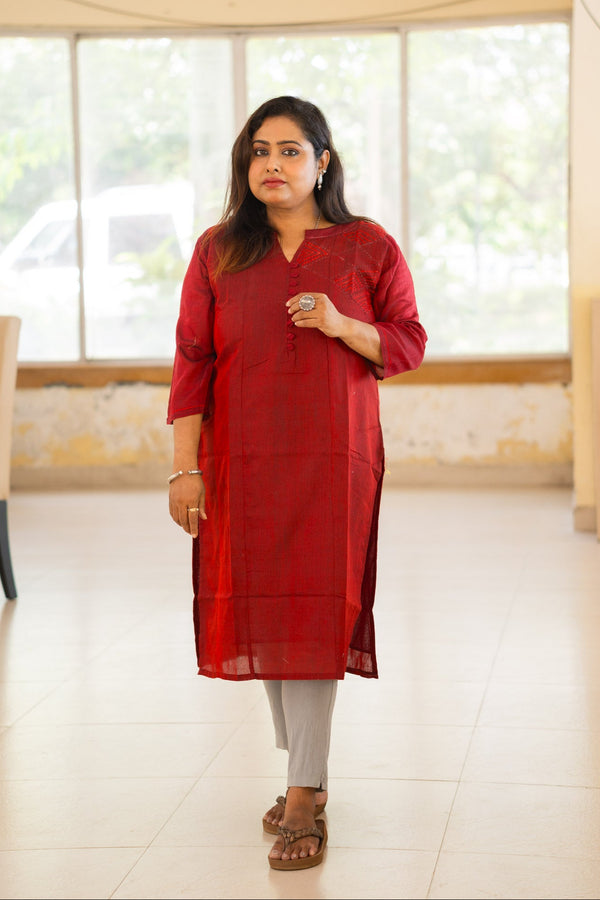 Raktim Handwoven Cotton Kurta