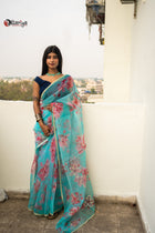 Organza floral Saree